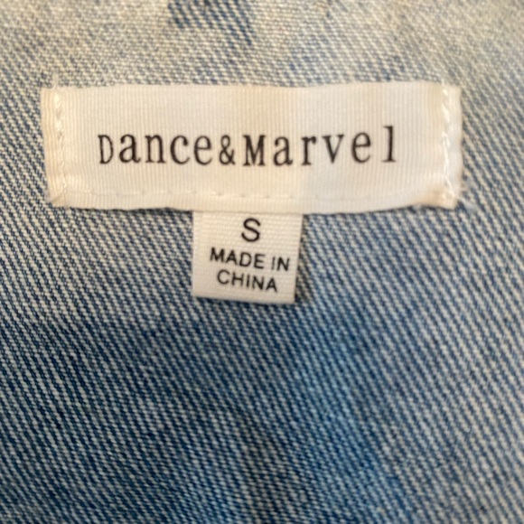 Dance & Marvel Jackets & Coats Dance Marvel Distressed Light Blue